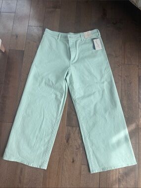 Universal Thread  Sailor Wide Leg Jeans in Mint Green 14 REG NWT